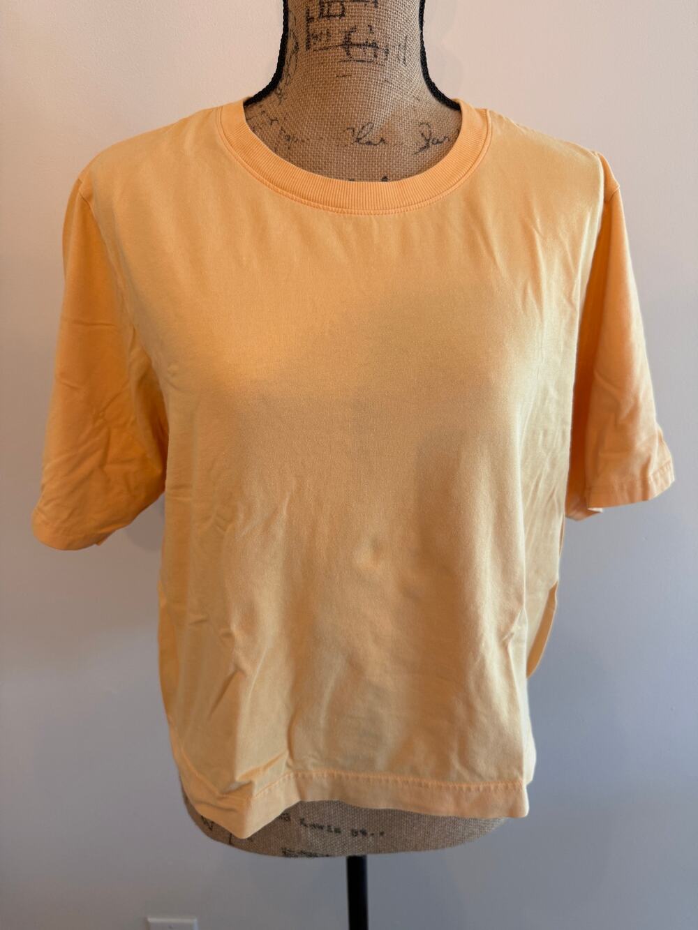 All in Motion Yellow Cropped Athletic Shirt Size Large